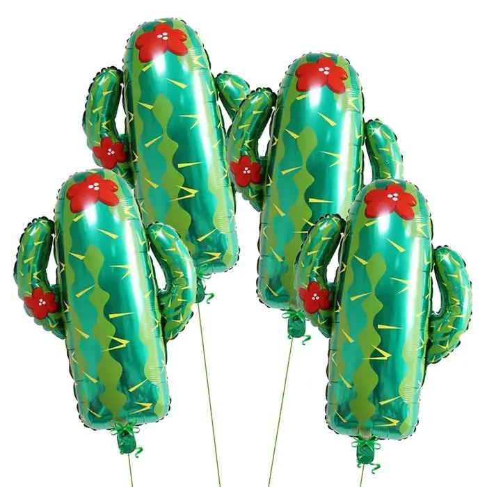 Ballons en aluminium en forme de cactus, plante tropicale, pour décorations de fête d'anniversaire hawaïenne