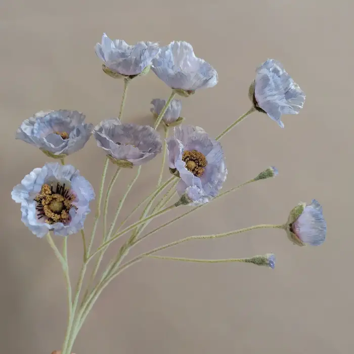 Fleurs artificielles de coquelicot 65cm