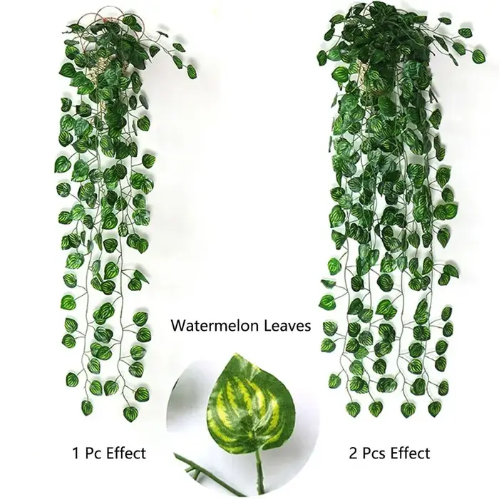 Décor à la maison vigne traînant verdure fausses feuilles plantes suspendues artificielles