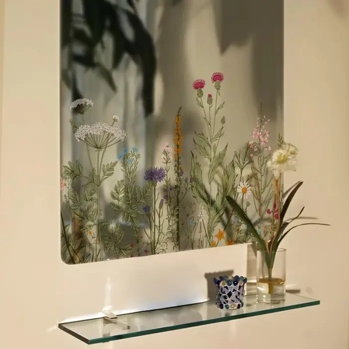 Autocollants muraux de fleurs sauvages pour dosseret de cuisine