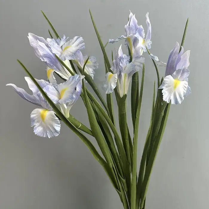Fleurs d'iris artificielles en soie