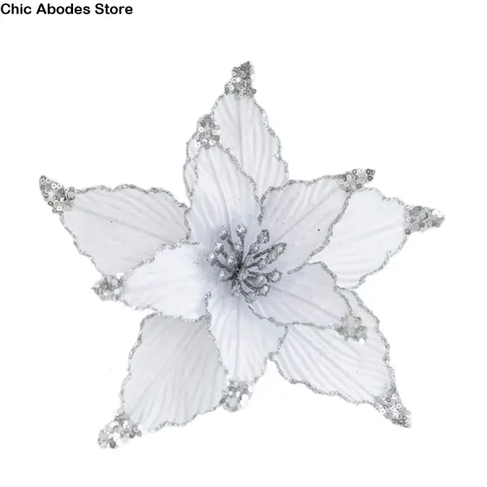 Fleurs de Noël scintillantes de haute qualité