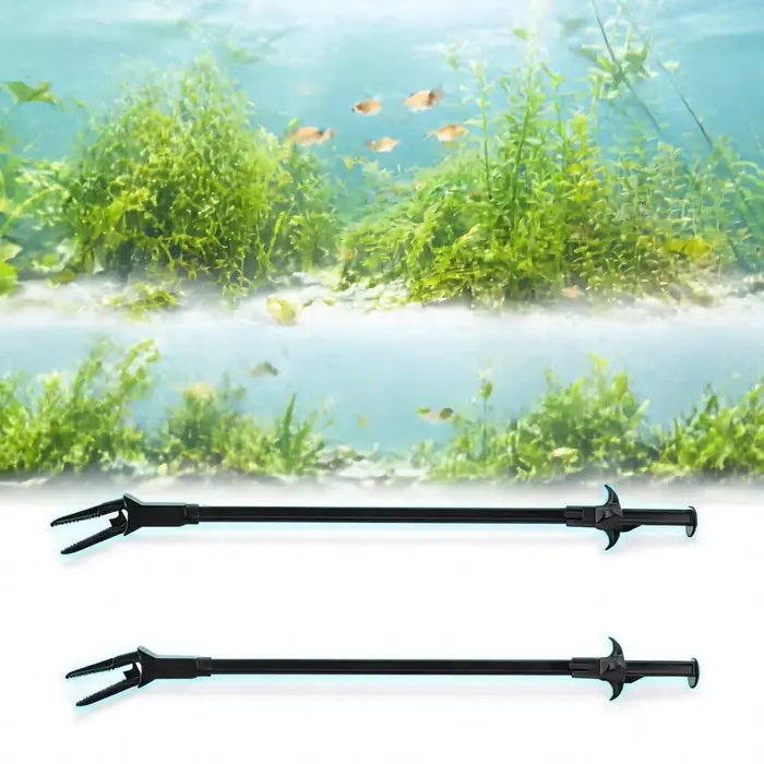 Pince à plantes d'aquarium à long manche de 50 cm, idéale pour la culture de plantes aquatiques, l'élimination des algues, l'alimentation ; outils de nettoyage pour aquarium.