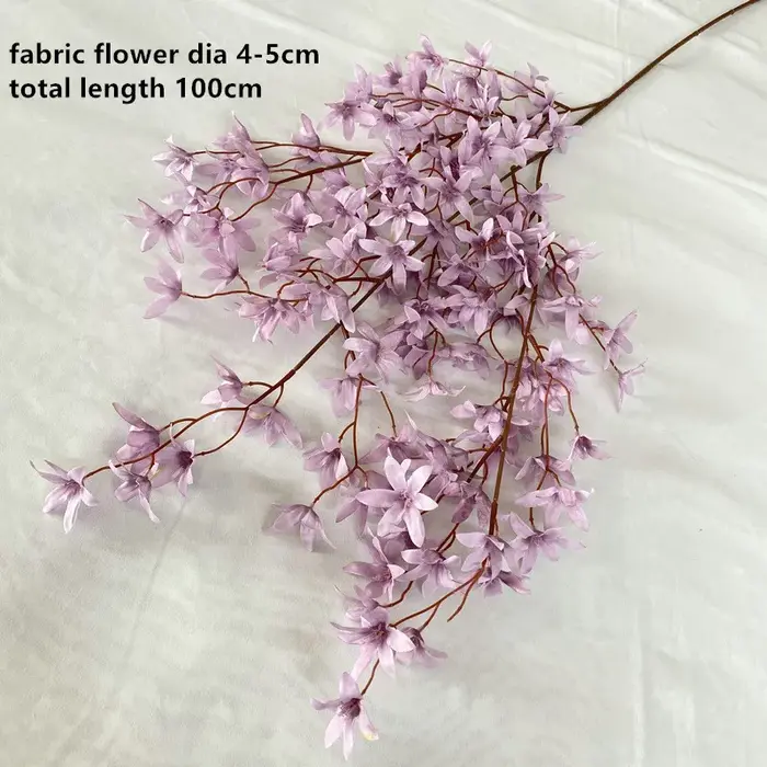 Décor de mariage Rose violet fleur artificielle pivoine orchidée rangée guide routier
