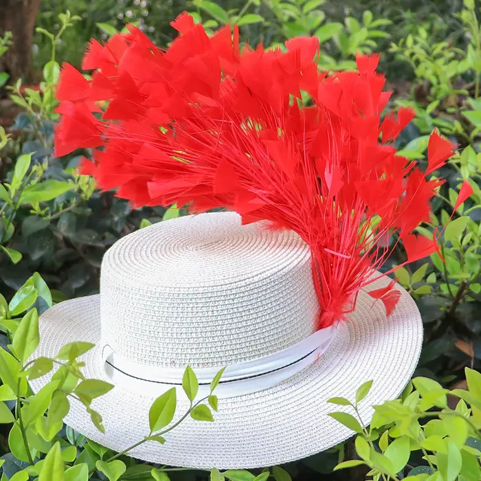 Nouveau Bouquet de fleurs de plumes de dinde naturelles