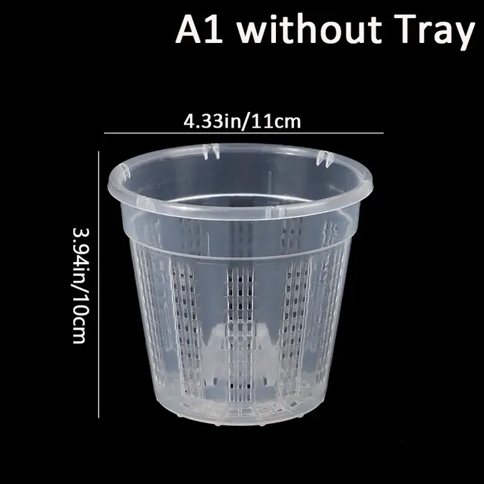 Mini pots de jardinière de proximité avec trous, paniers d'orchidées transparents, pots de fleurs re