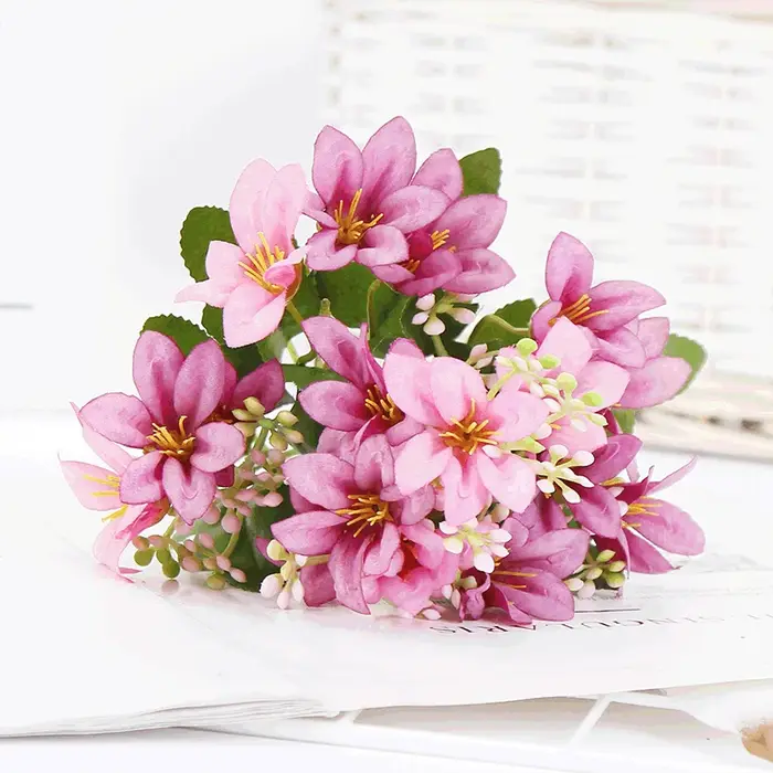 18 fleurs de lys artificiels en soie