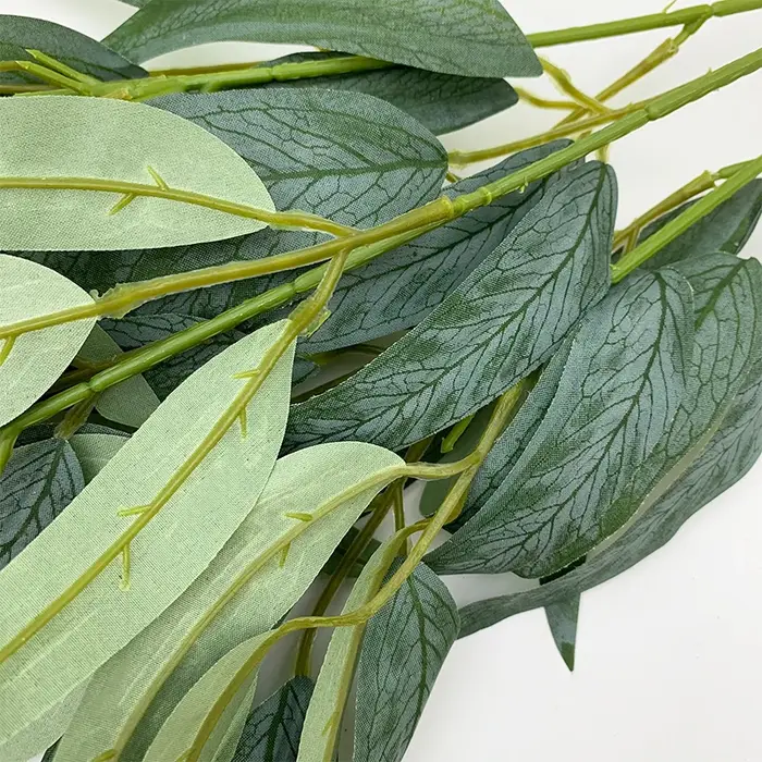 Plantes vertes feuille de saule fleur artificielle branche en osier Floral mariage maison chambre Table décoration jardin Photo accessoires A7605
