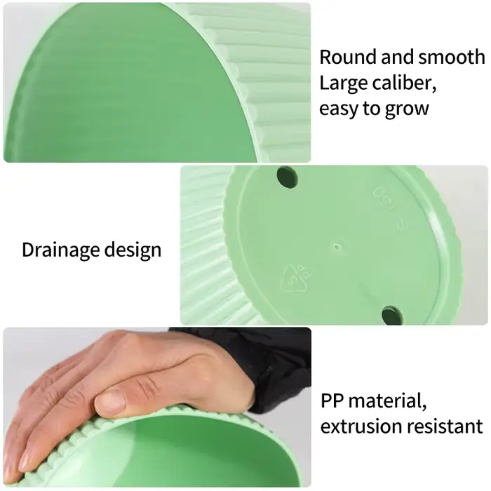 Pots de fleurs en plastique pour la plantation de balcons