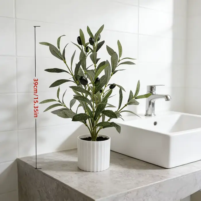 1 arbre d'olivier artificiel en pot pour la décoration de la maison