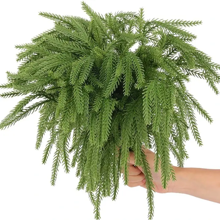 5pcs Artificialplant en plastique aiguilles de pin Accueil vase festival fête En Plein Air Jardin cour Arbre De Noël couronne Bricolage cadeau Décor