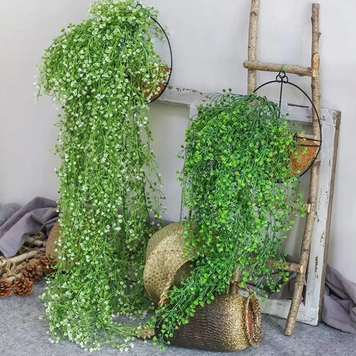 Plantes Artificielles de Vignes et Fleurs pour Décoration Murale