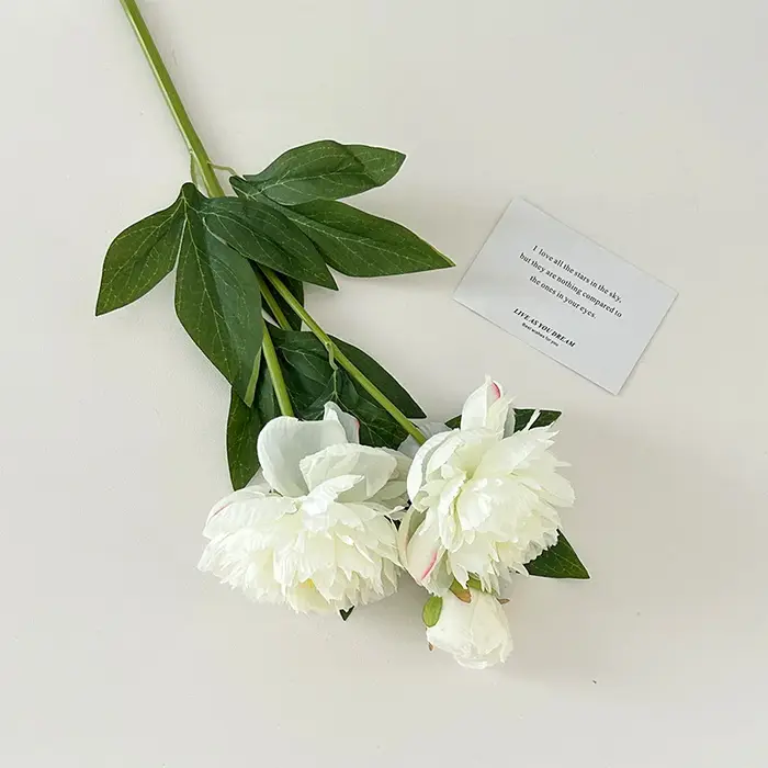 Fleur artificielle pivoine double pétale, décoration de table à manger, maison, ornement, accessoire
