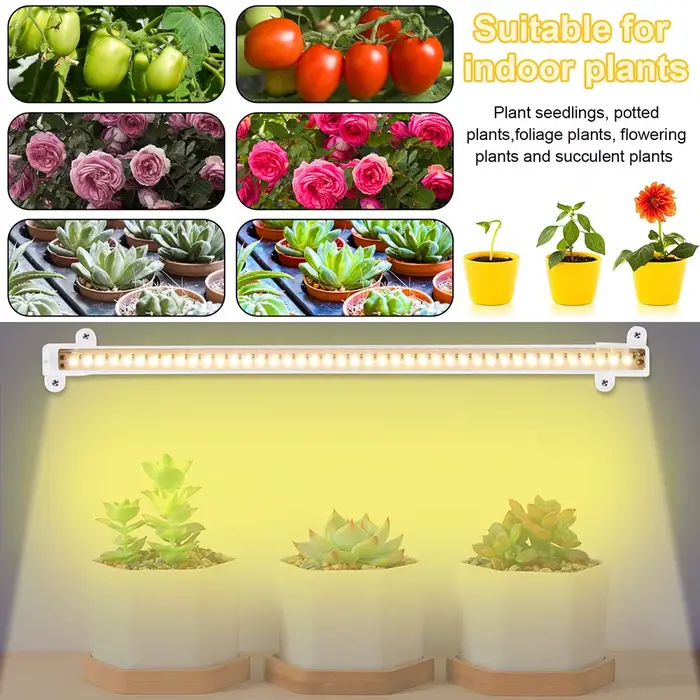 Bande Lumineuse de Croissance LED USB pour Plantes d'Nik, 1/2/3/4 Têtes, Lampe Phyto Complète à Inte