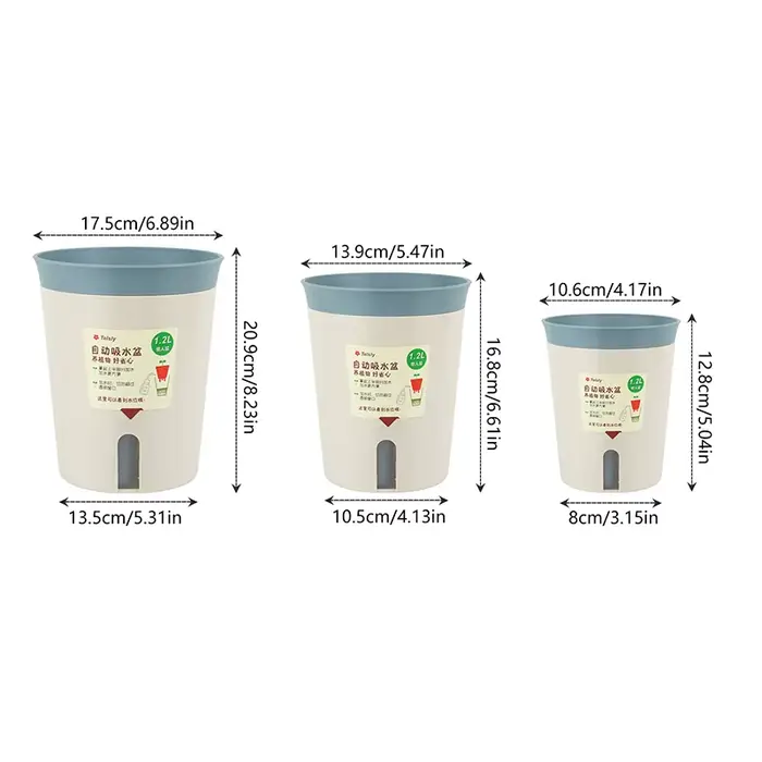 Pot de fleur hydroponique à double couche auto-arrosant