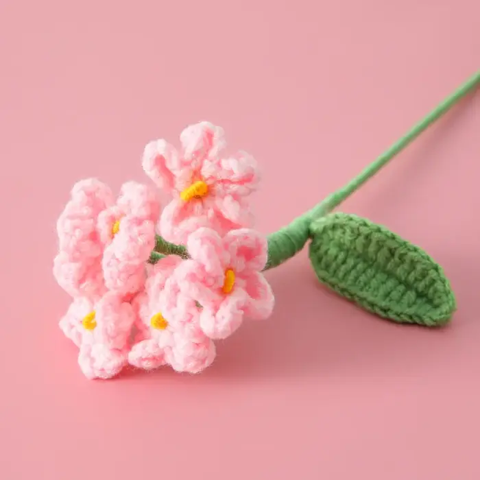 1pc Crochet fleurs tricotées fleurs créatif Graduation Bouquet Crochet tissé fleurs artificielles dé