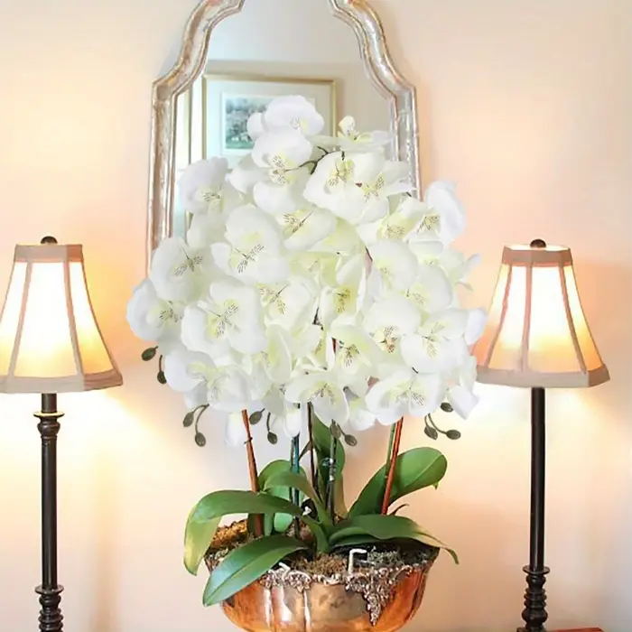 Orchidées artificielles Phalaenopsis pour centres de table de mariage DIY