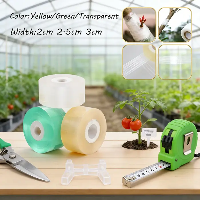 1 rouleau de ruban de fixation pour plantes élastique