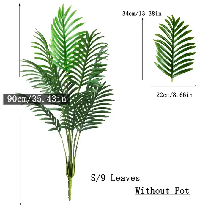 Palmier Areca artificiel réaliste de 68-121 cm