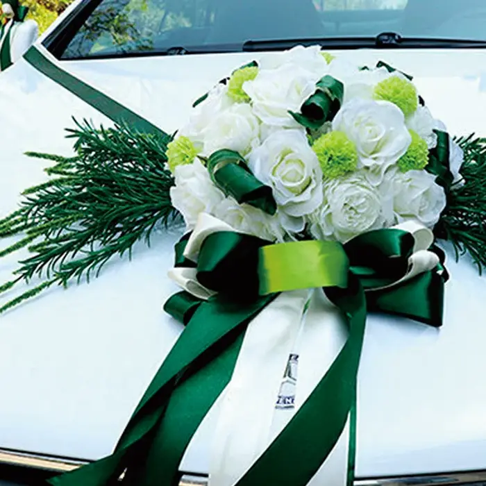 Fleurs artificielles pour décoration de voiture de mariage