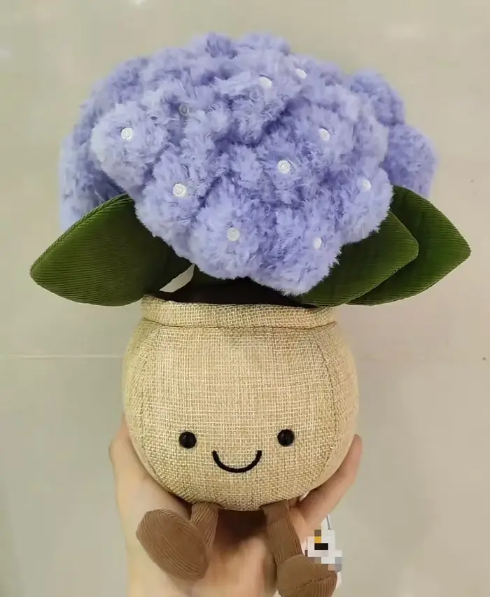 Plante d'hortensia artificielle en pot