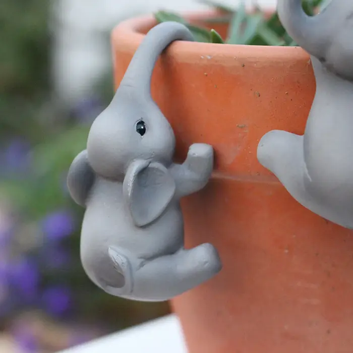 Pot de fleur d'éléphant créatif