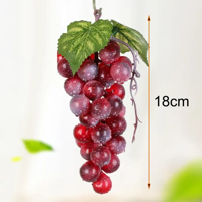 Grappe de raisins artificiels finition mate faux raisin bouquet 18 pièces ornements de raisin décora