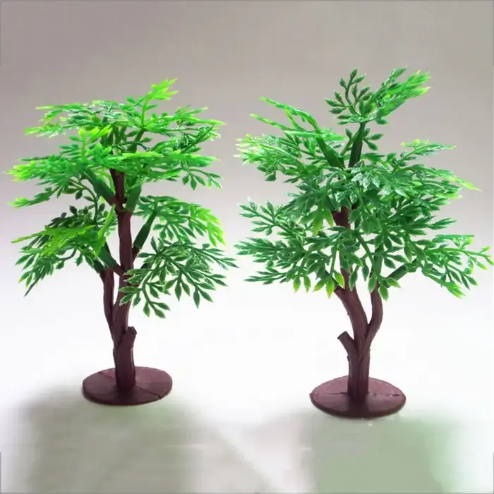 Arbres scène décoration Figurines miniatures Micro-paysage faux arbre Pot de fleur ornements modèle ornement