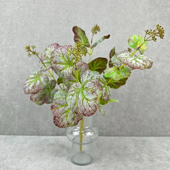 10 pièces de feuilles de bégonia en soie pour mariage