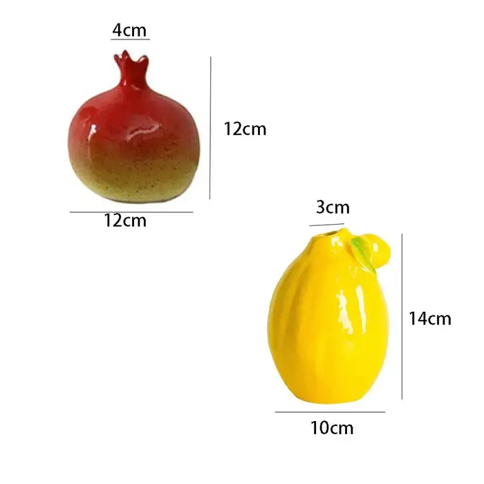 Vase en céramique citron grenade