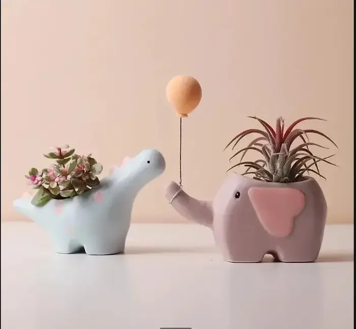 Pot de fleur en céramique Animal de dessin animé