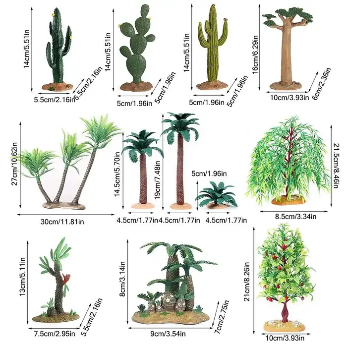 Modèles de Cactus artificiels en plastique