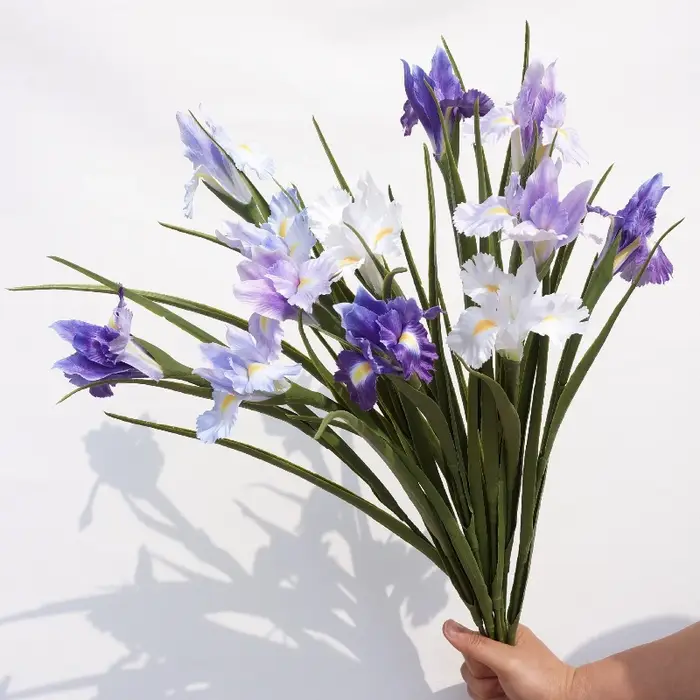 Fleurs d'iris artificielles 67cm