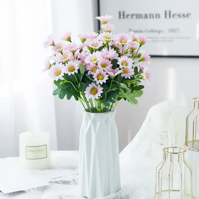 Bouquet de marguerites en soie artificielle à 21 têtes