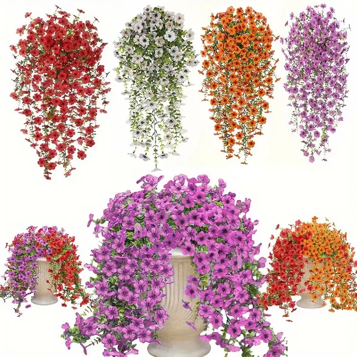 Plante artificielle violette suspendue