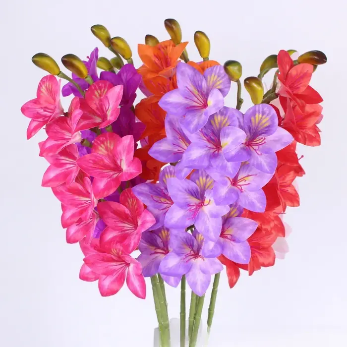 6 pièces de fleurs artificielles en PU