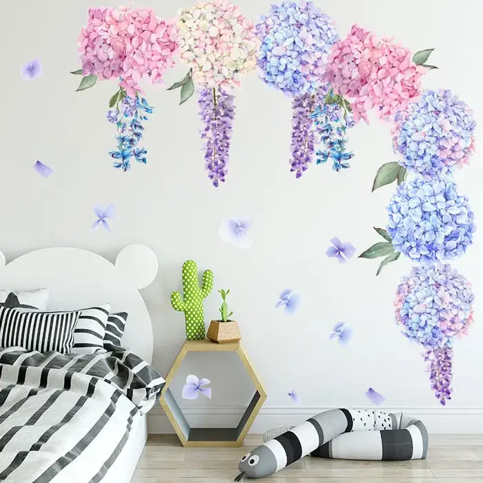 Autocollant Mural fleur de lavande violette