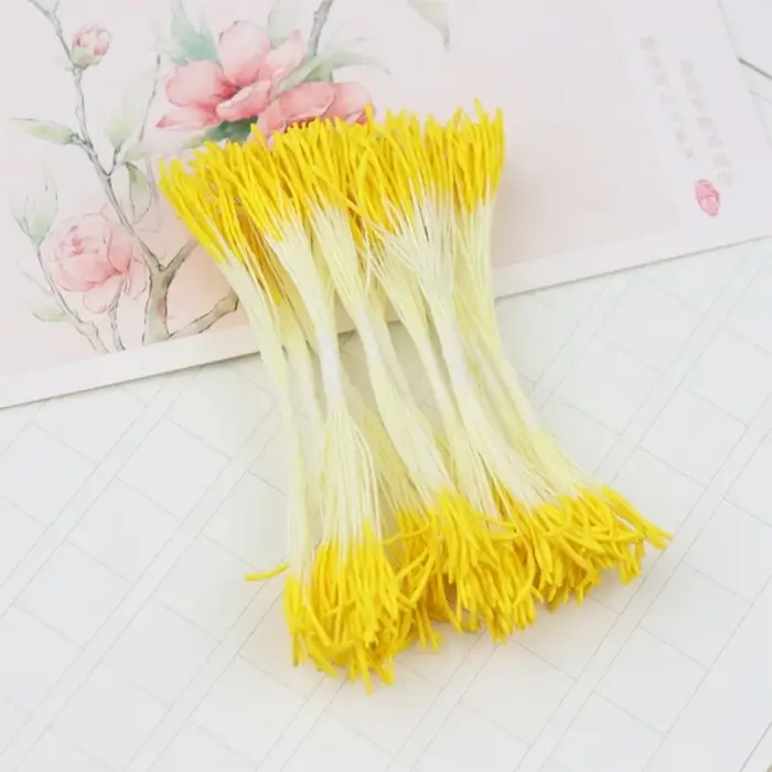 20 Pièces de Pistils Artificiels Goutte d'Eau 8CM 1mm, Étamines de Fleurs Simulées en Plastique, Noyaux de Fleurs Artisanales pour DIY et Création de Fleurs