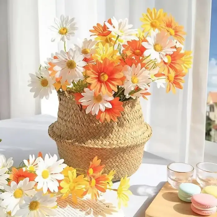 Fleurs artificielles marguerite en soie