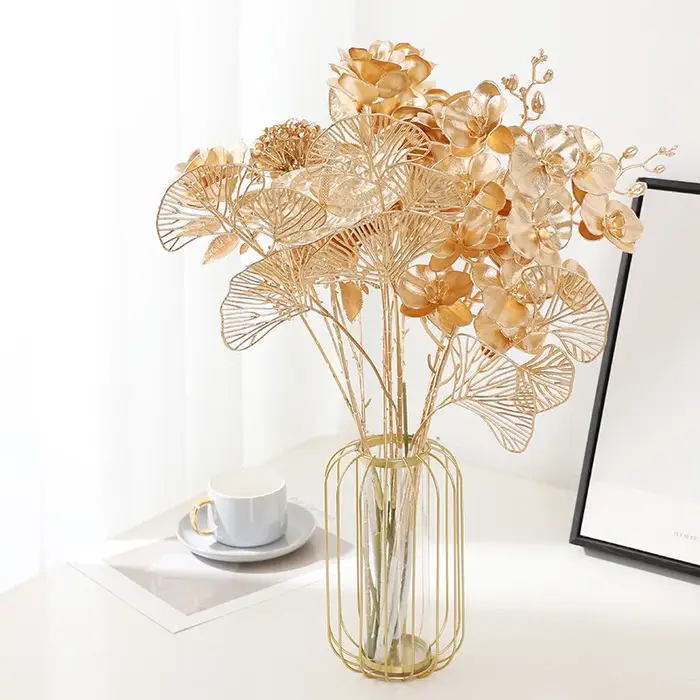 Feuille de Ginkgo dorée artificielle