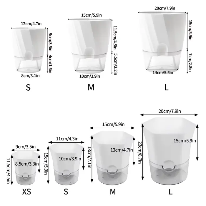 Pots de fleurs hydroponiques auto-arrosants pour plantes