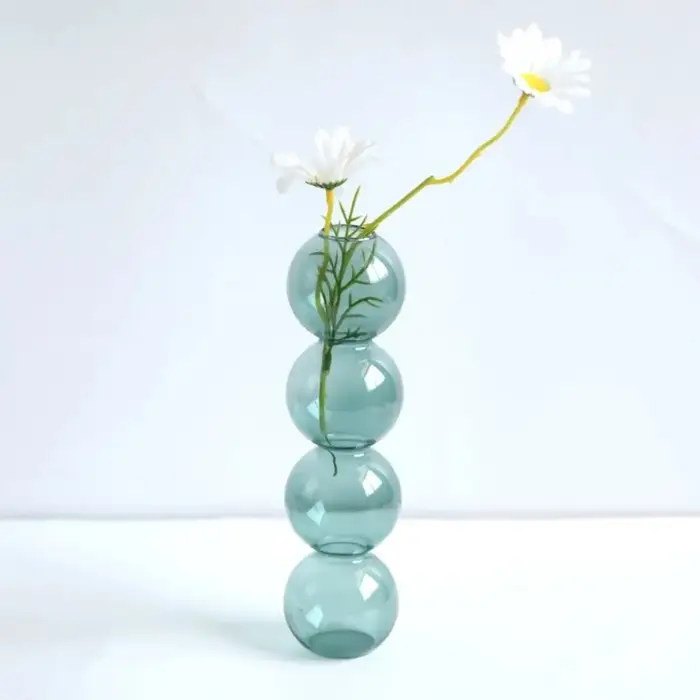 Vase à fleurs hydroponique en verre pour salle à manger