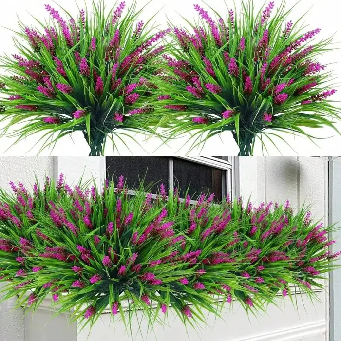 Fleur artificielle en plastique de lavande pour bouquet de mariage