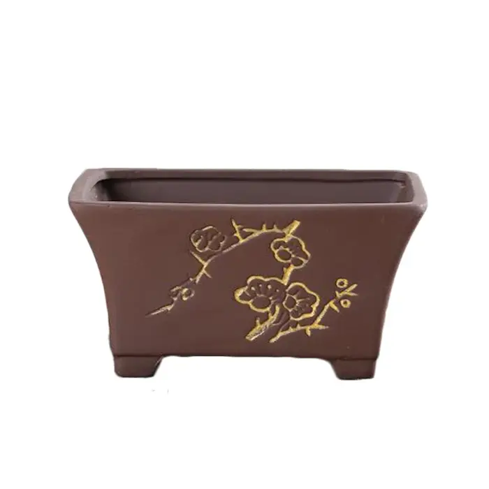 Pot de fleurs en argile violette pour plantes succulentes