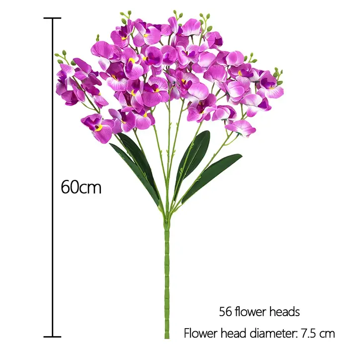 Fleurs artificielles en soie Phalaenopsis, 7 fourchettes, bonsaï, plantes en pot pour salon, décoration de maison, ornement Floral d'intérieur