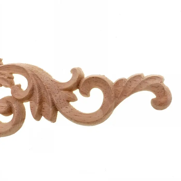 RUNBAZEF – fleur d'angle sculptée en bois véritable