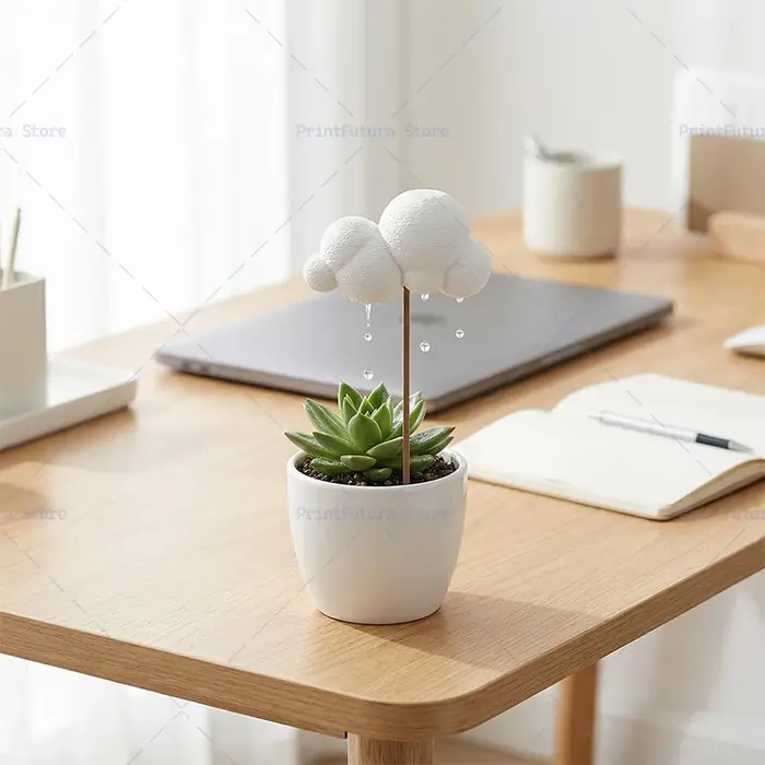 Jardinière d'arrosage en forme de nuage imprimée en 3D