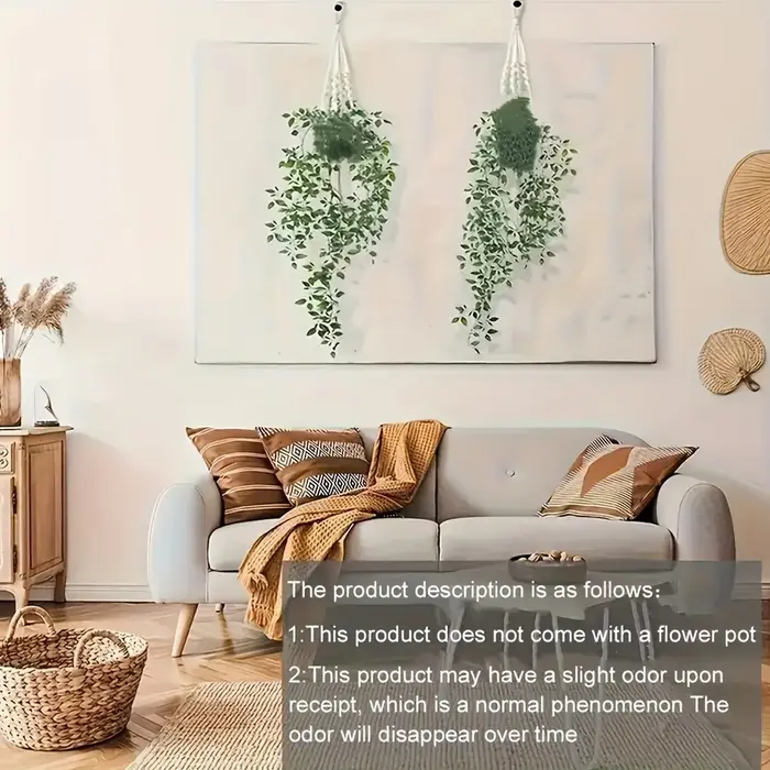 1 pièce de plante verte suspendue Mandala pour décoration intérieure et extérieure