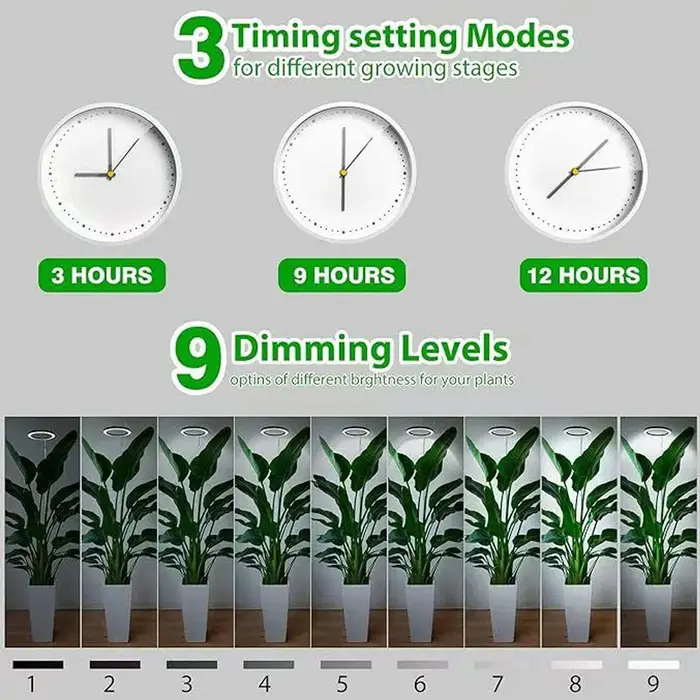 Lumière LED pour plantes à spectre complet de 6 pouces