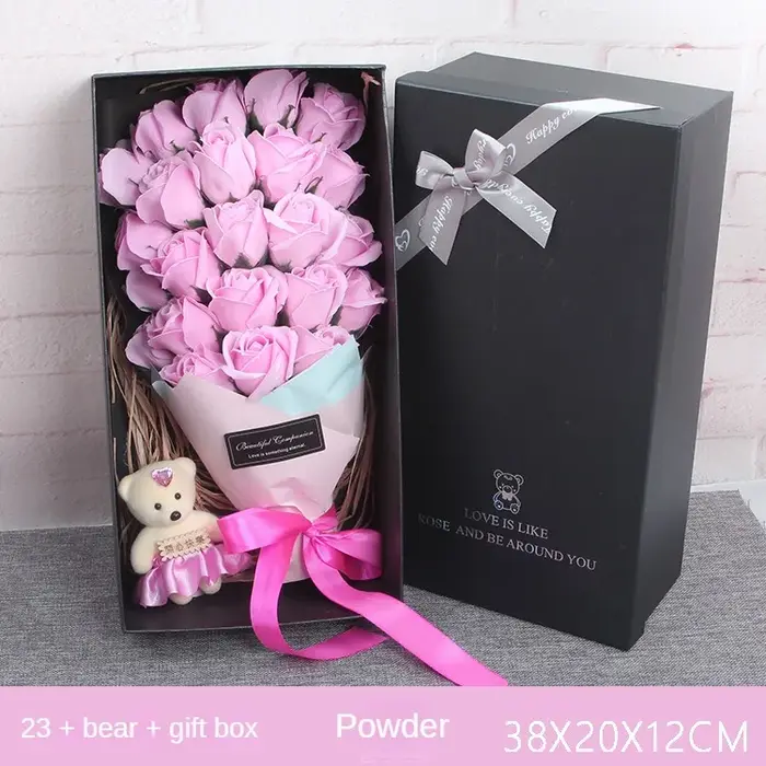 Boîte-cadeau de bouquet de fleurs artificielles Regina, décoration d'intérieur, cadeau d'anniversair